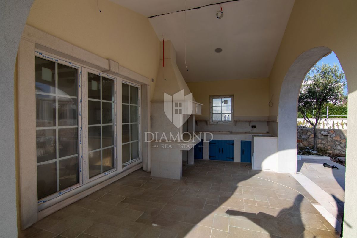 Krk, Villa con piscina, vista mare