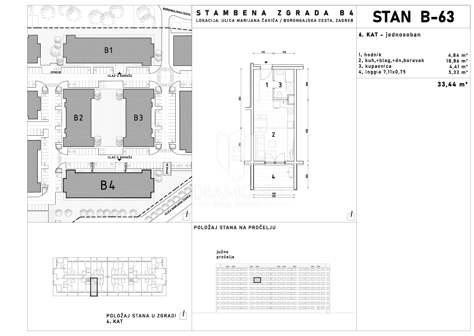Appartamento con una camera da letto Borongaj