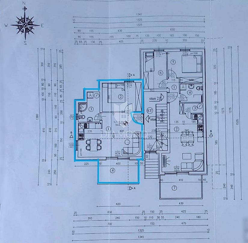 Appartamento Podmurvice, Rijeka, 51,82m2