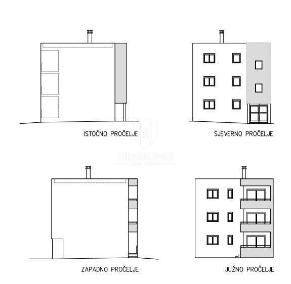 Pola, centro più ampio, appartamento con due camere da letto e parcheggio, edificio nuovo!
