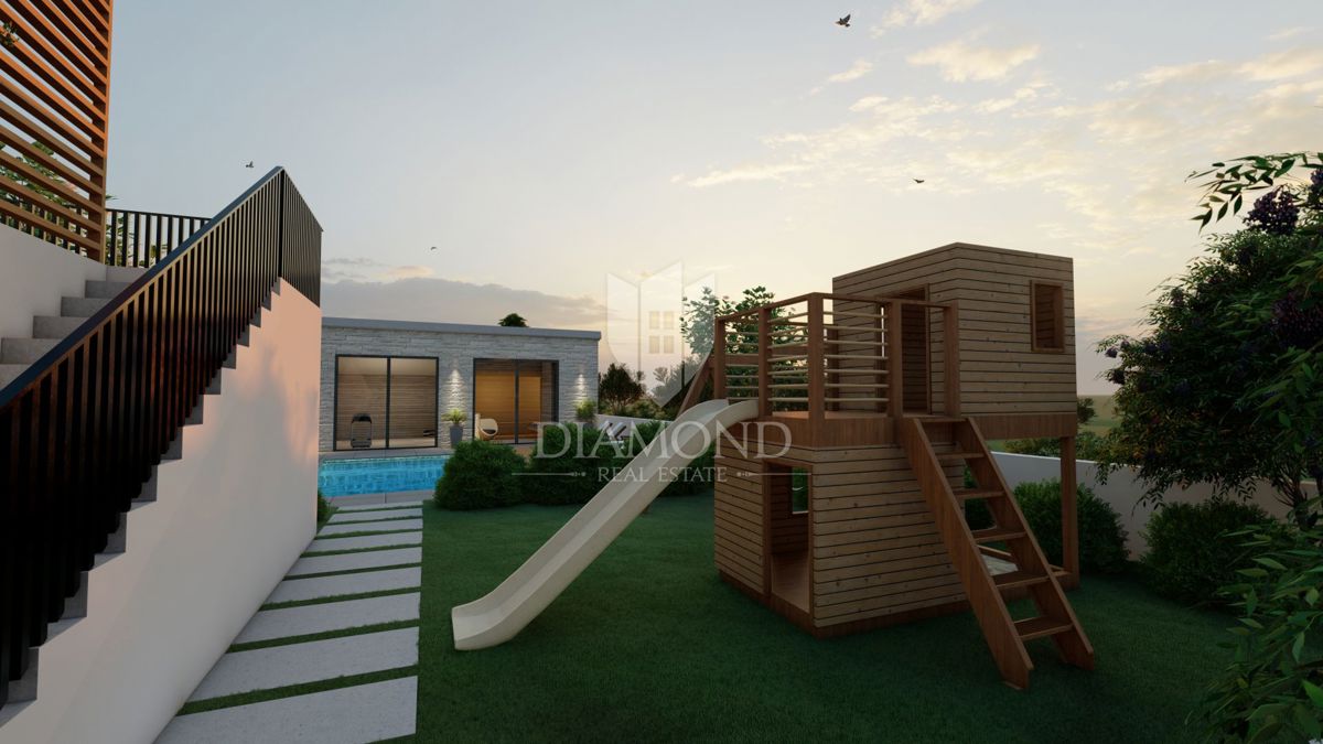Liznjan, dintorni, grande appartamento con ampio giardino e piscina