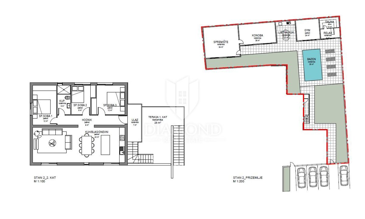 Liznjan, dintorni, grande appartamento con ampio giardino e piscina