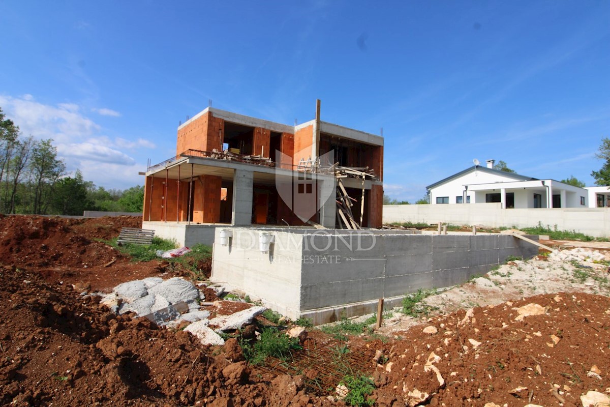 Labin, dintorni, casa vacanze di nuova costruzione con piscina