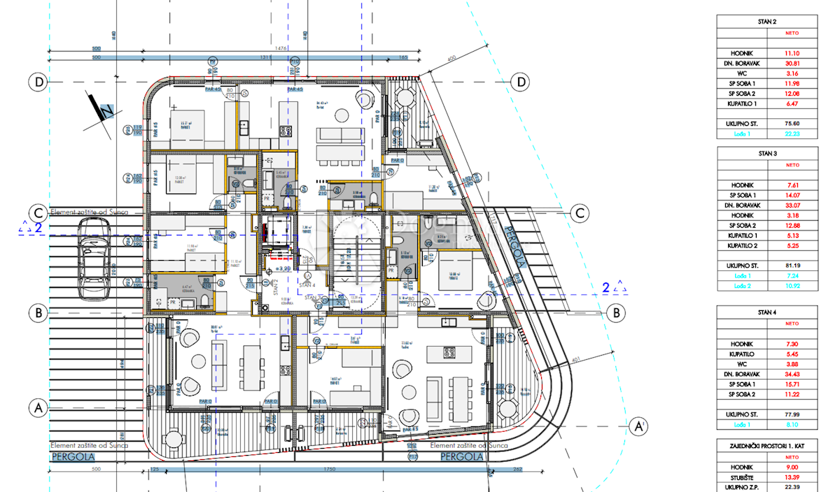 Appartamento Finida, Umag, 101,95m2