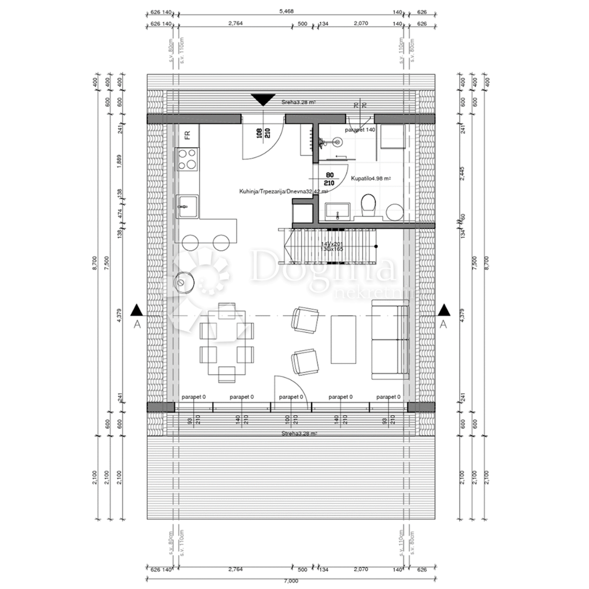 Casa Centar, Rijeka, 70m2