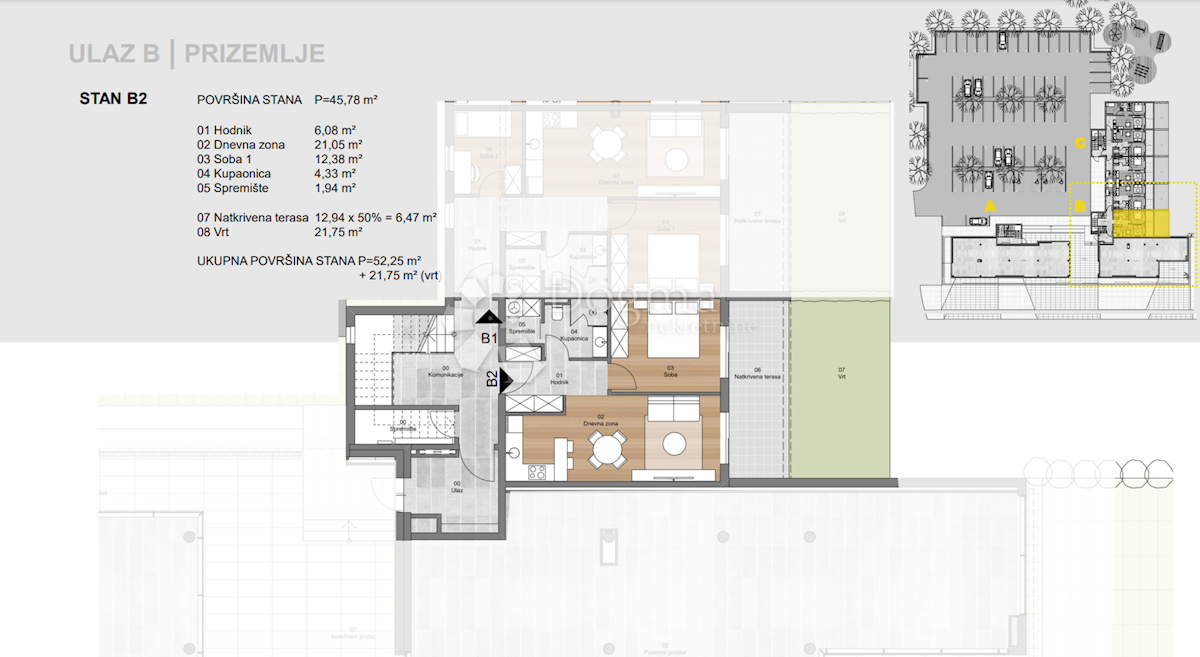 Allogio Labin, 62,82m2