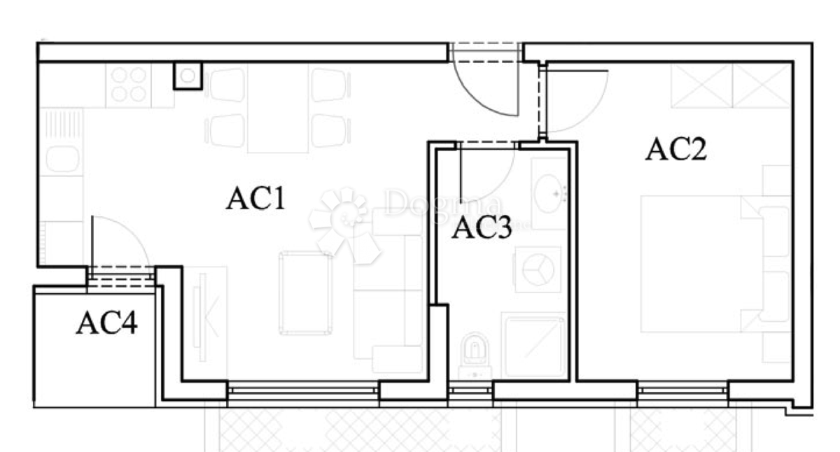 Allogio Štinjan, Pula, 49,28m2