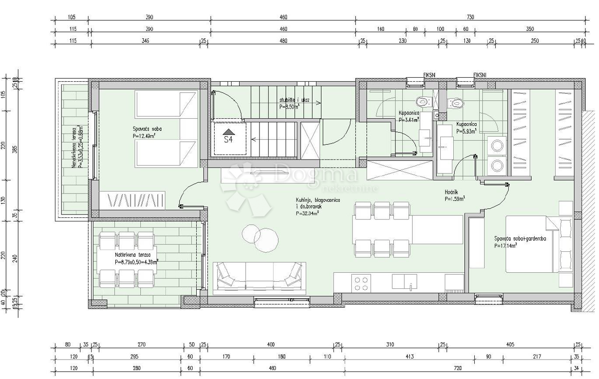 Allogio Brodarica, Šibenik - Okolica, 84,26m2