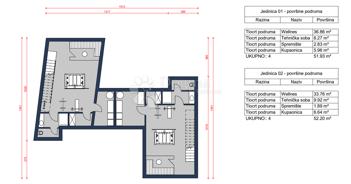 Casa Novalja, 160,28m2