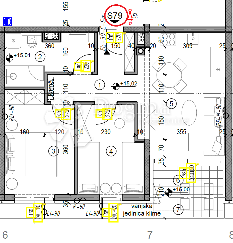 Allogio Monvidal, Pula, 54,01m2