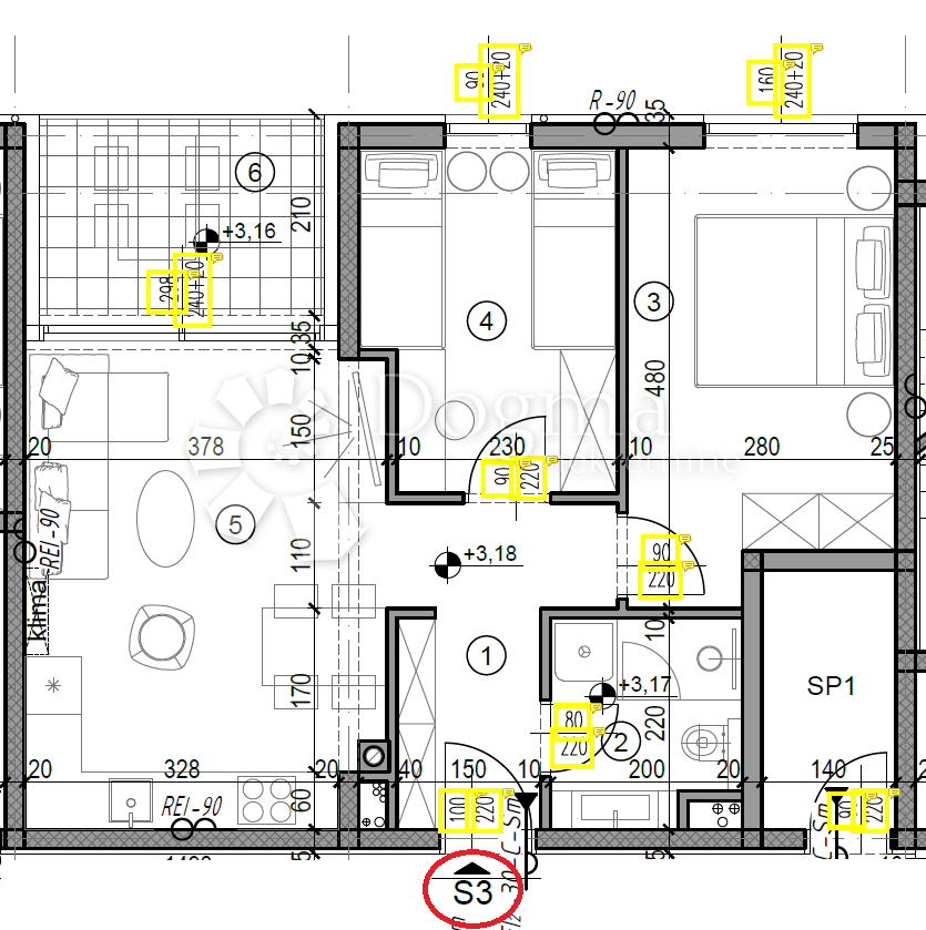 Allogio Monvidal, Pula, 49,05m2