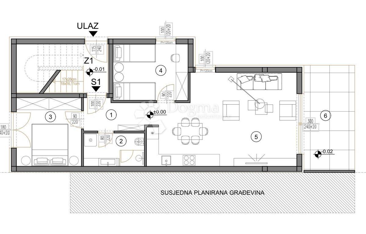 Allogio Medulin, 76,82m2