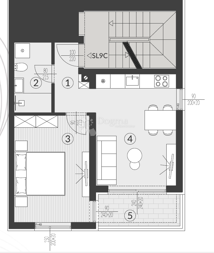 Allogio Štinjan, Pula, 57,13m2