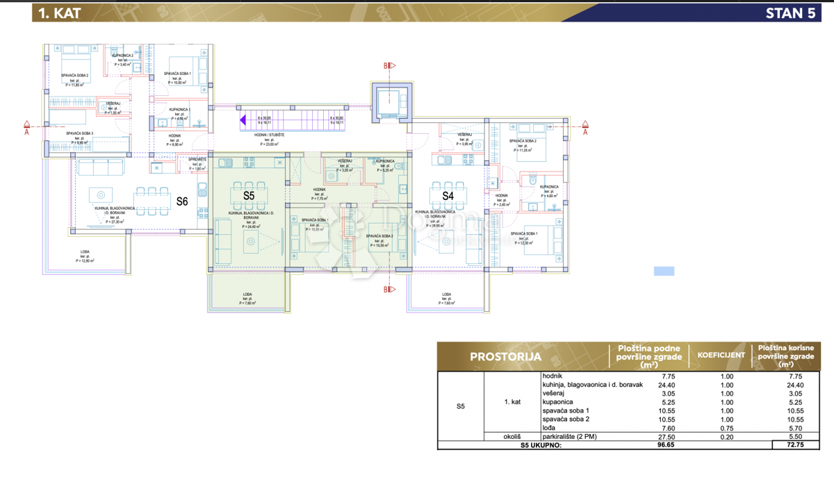 Allogio Privlaka, 72,75m2