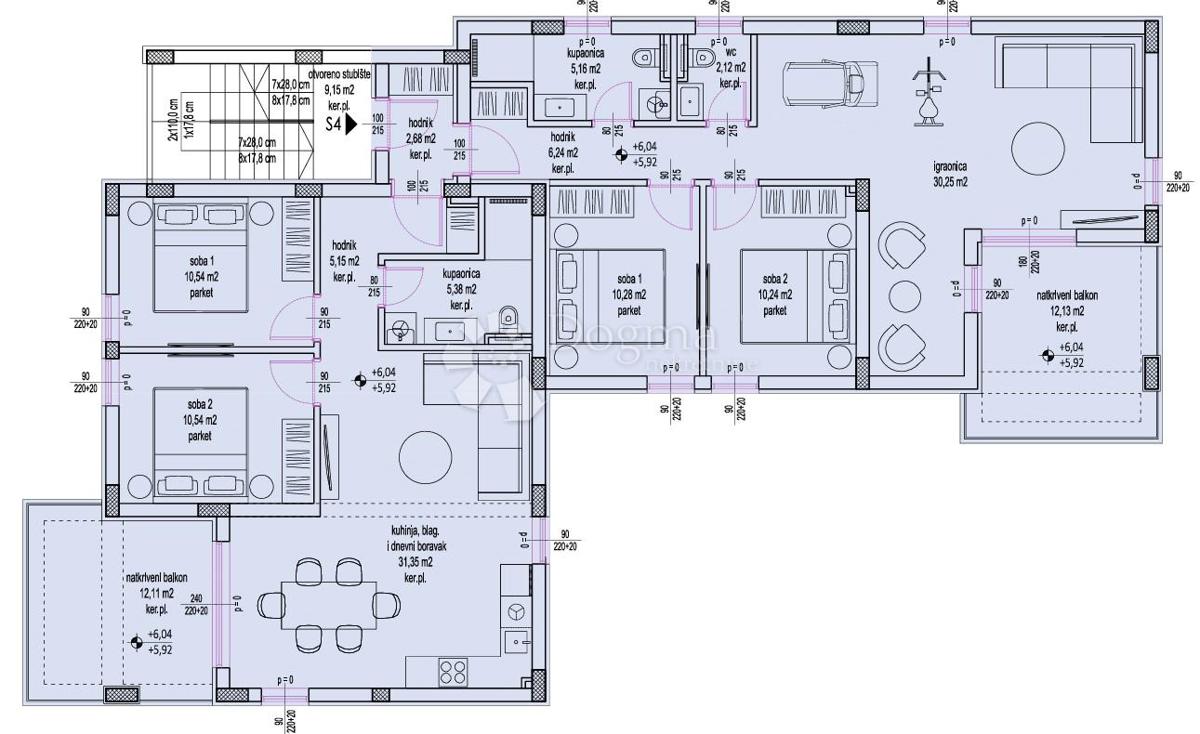 Allogio Petrčane, Zadar - Okolica, 167,41m2