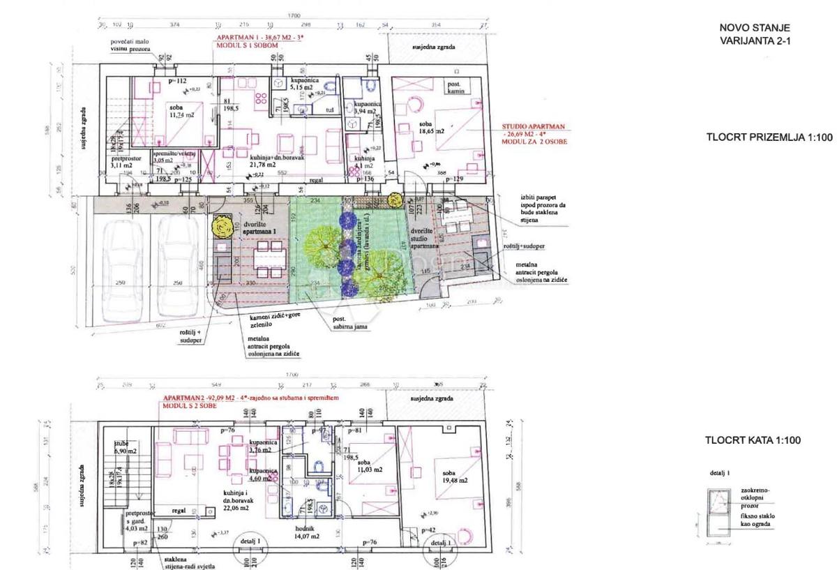 Nuova casa a Funtana con 3 appartamenti