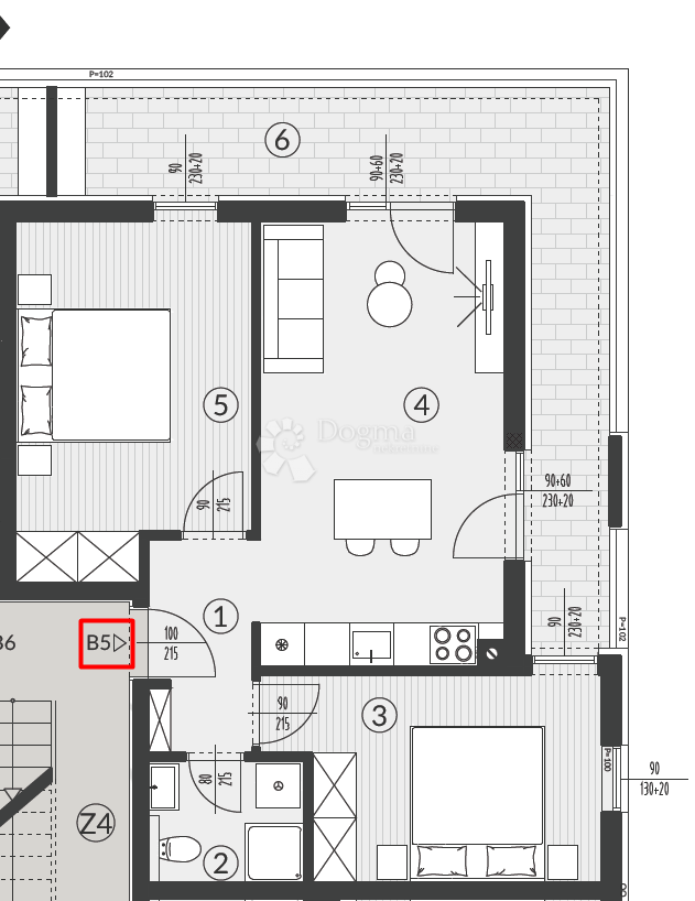Allogio Šikići, Pula, 51,03m2