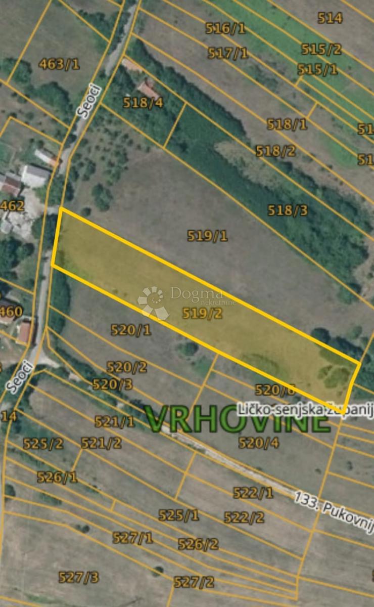Terreno edificabile Vrhovine, 5.596m2