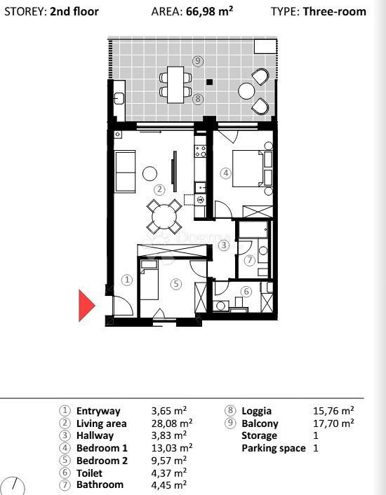 Allogio Umag, 66,90m2