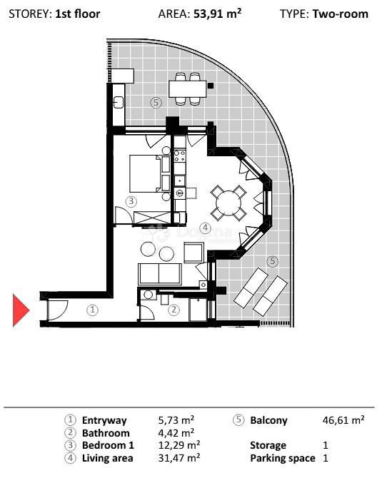 Allogio Umag, 66,90m2