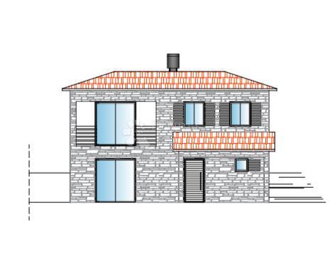 TERRENO CON CASA IN PIETRA, BELLISSIMA VISTA E PROGETTO PER CASA CON PISCINA