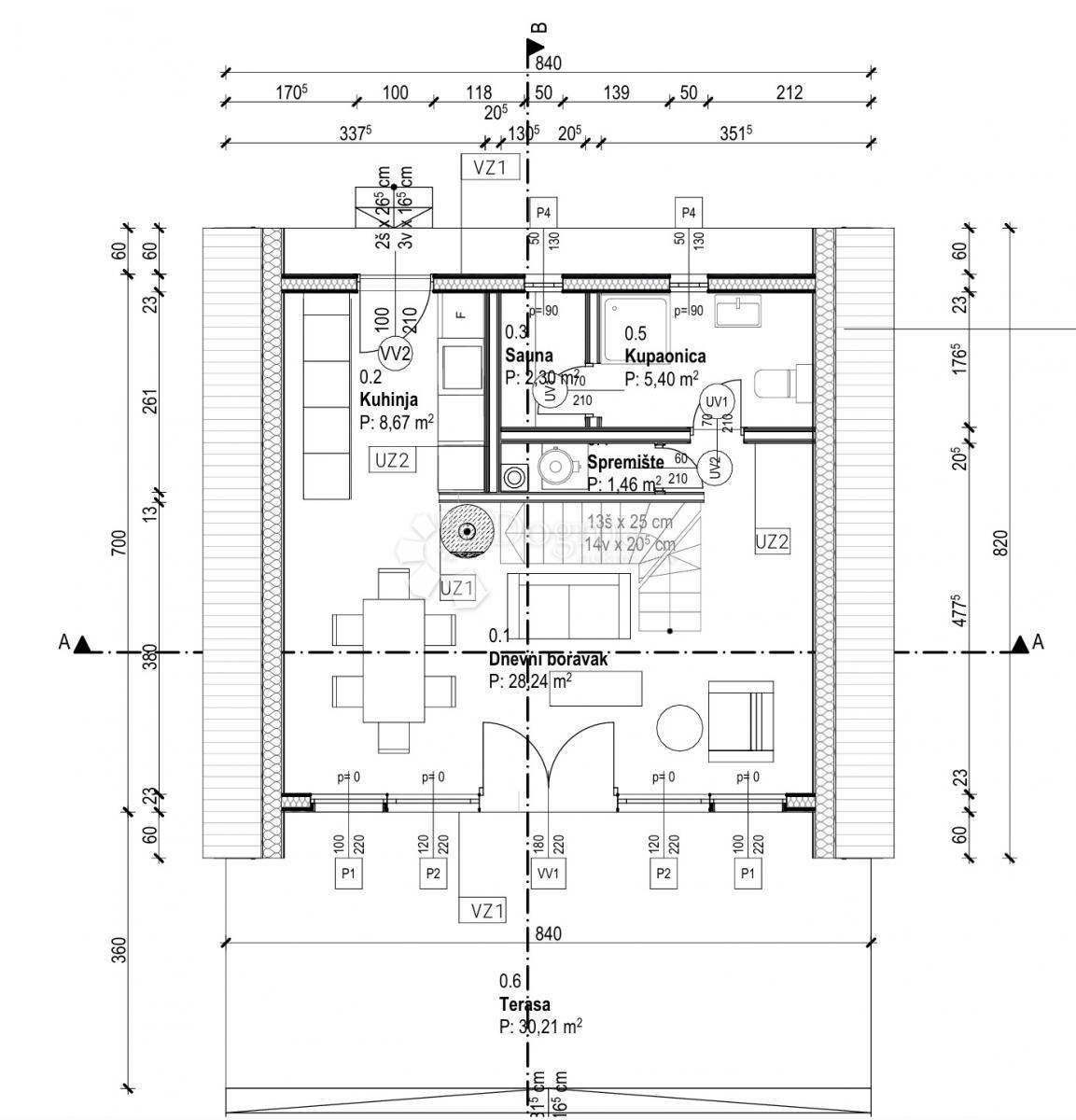 Casa Sunger, Mrkopalj, 118,54m2