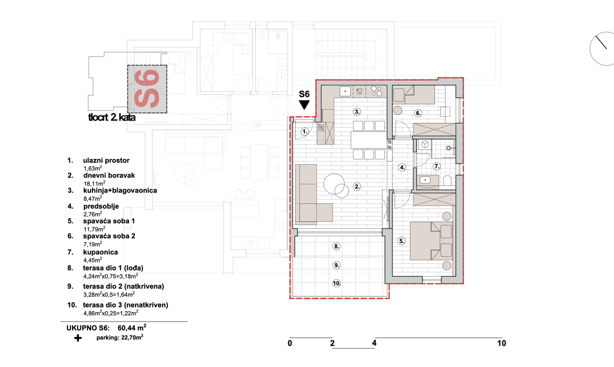 Allogio Primošten, 71,79m2