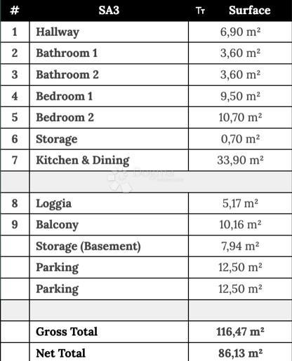 Allogio Zaton, Nin, 86,13m2