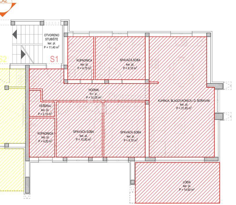 Allogio Diklo, Zadar, 133,62m2