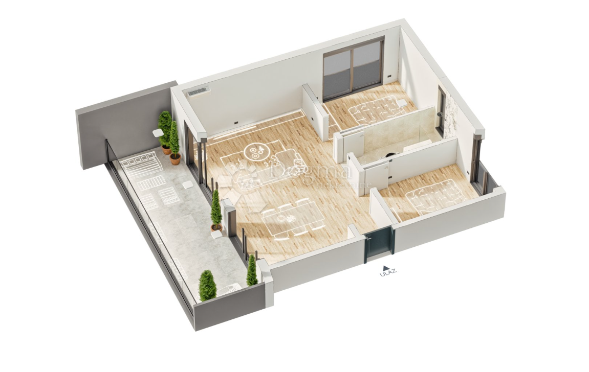 ROGOZNICA - NUOVO EDIFICIO MODERNO 2ª FILA DAL MARE