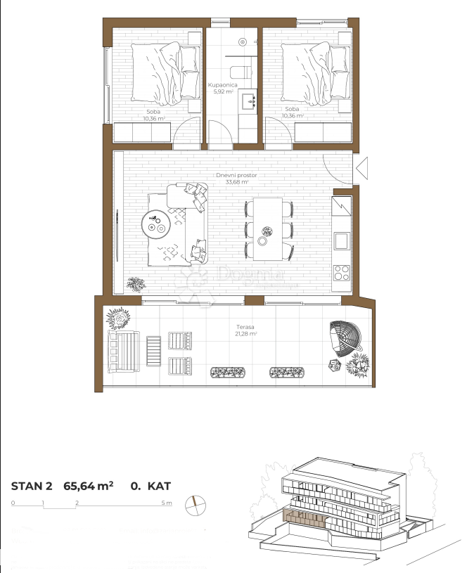 ROGOZNICA - NUOVO EDIFICIO MODERNO 2ª FILA DAL MARE