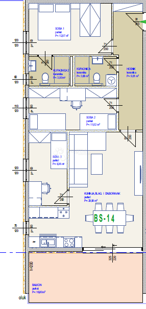 NUOVO EDIFICIO SEGET DONJI, APPARTAMENTO CON 3 CAMERE DA LETTO (BS-14) – A 200 m DAL MARE!