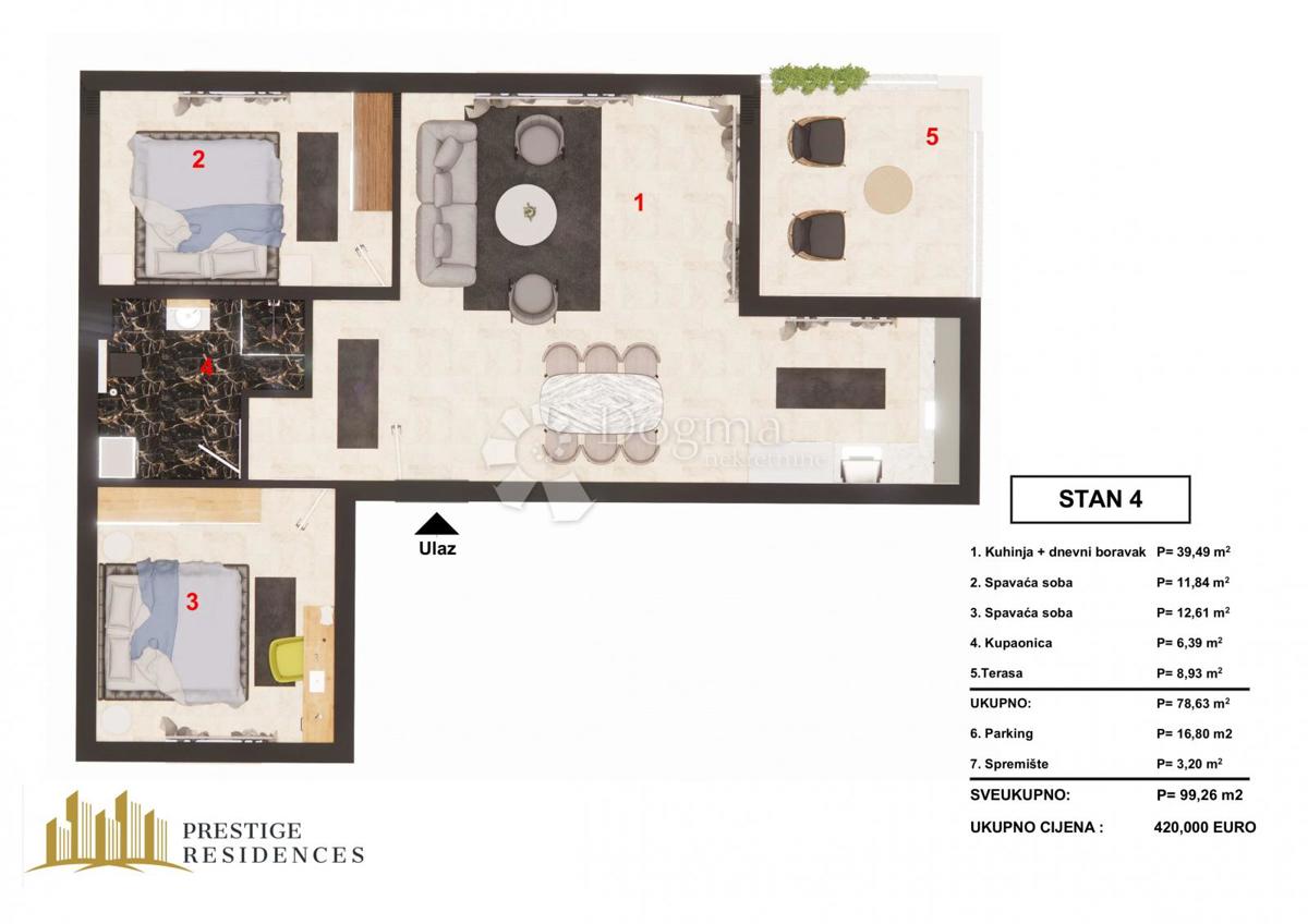 Allogio Brodarica, Šibenik - Okolica, 51,63m2