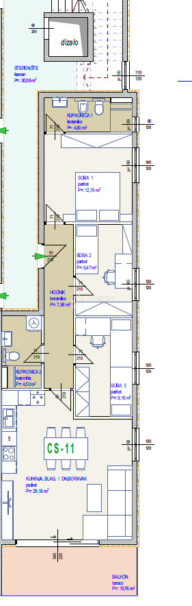 Allogio Seget Donji, Seget, 87,59m2