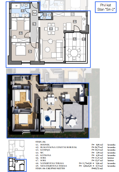 Allogio Labin, 85,50m2
