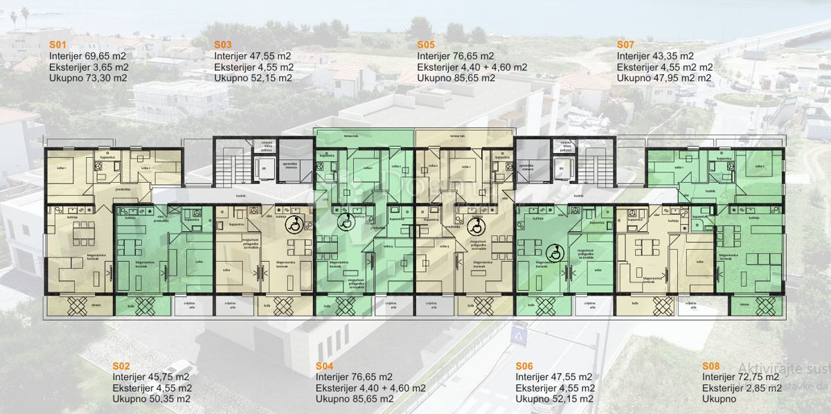 Allogio Čiovo, Trogir, 73,30m2