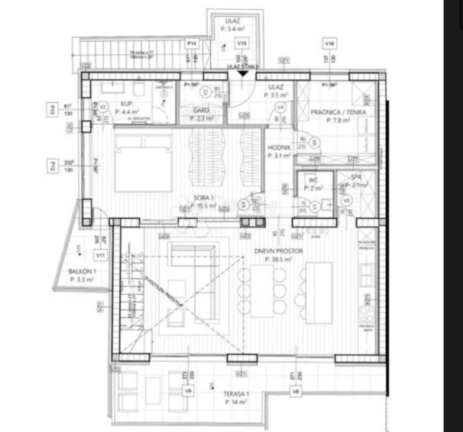 Allogio Trsat, Rijeka, 134,10m2