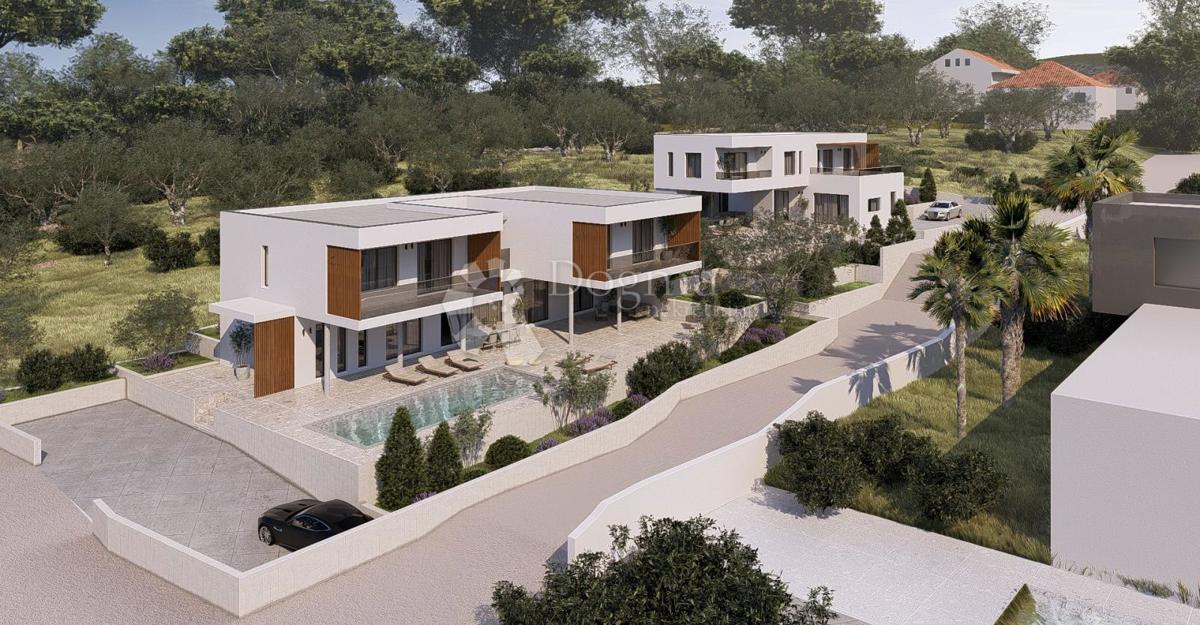 Terreno edificabile a 1,5 km dal mare con progetto approvato per una villa moderna 