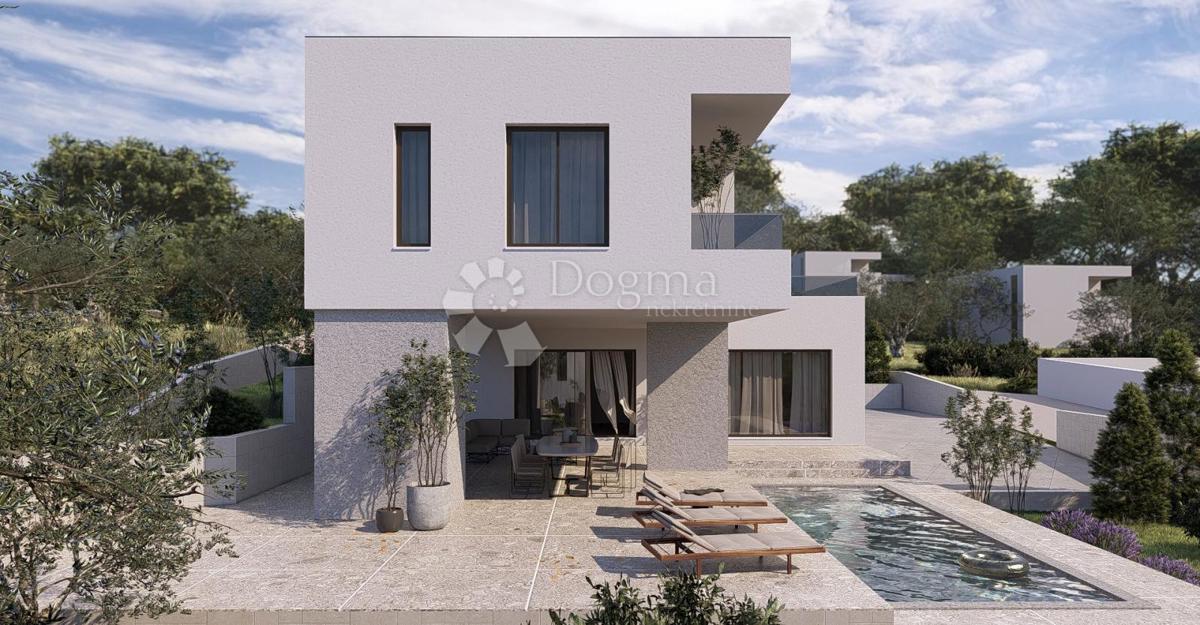 Terreno edificabile a 1,5 km dal mare con progetto approvato per una villa moderna 