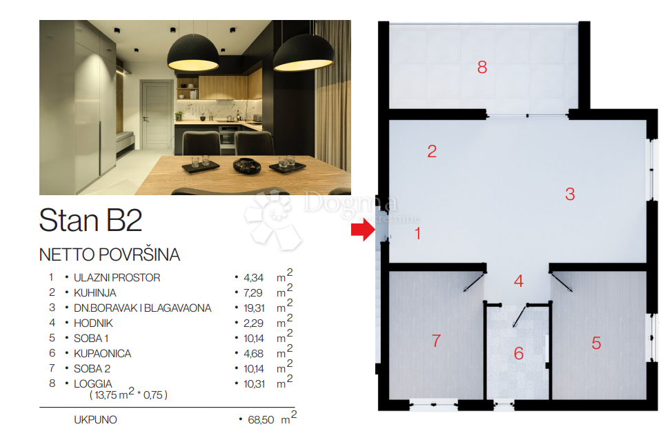 ROGOZNICA - APPARTAMENTO AL PIANO TERRA DI UN NUOVO EDIFICIO