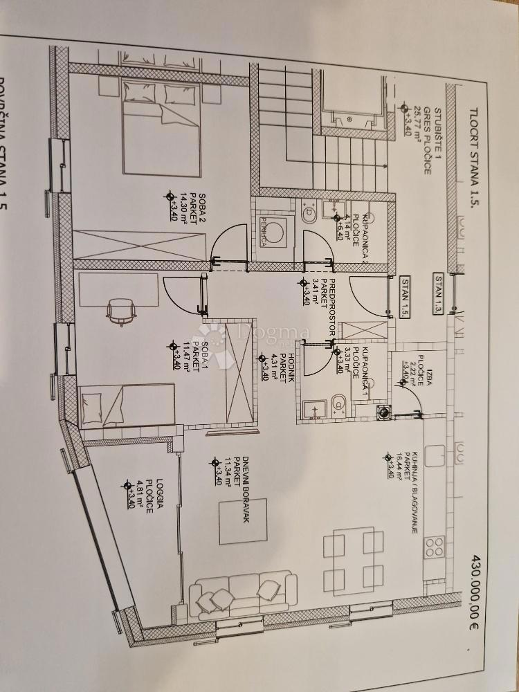 Appartamento Cres, 97,31m2