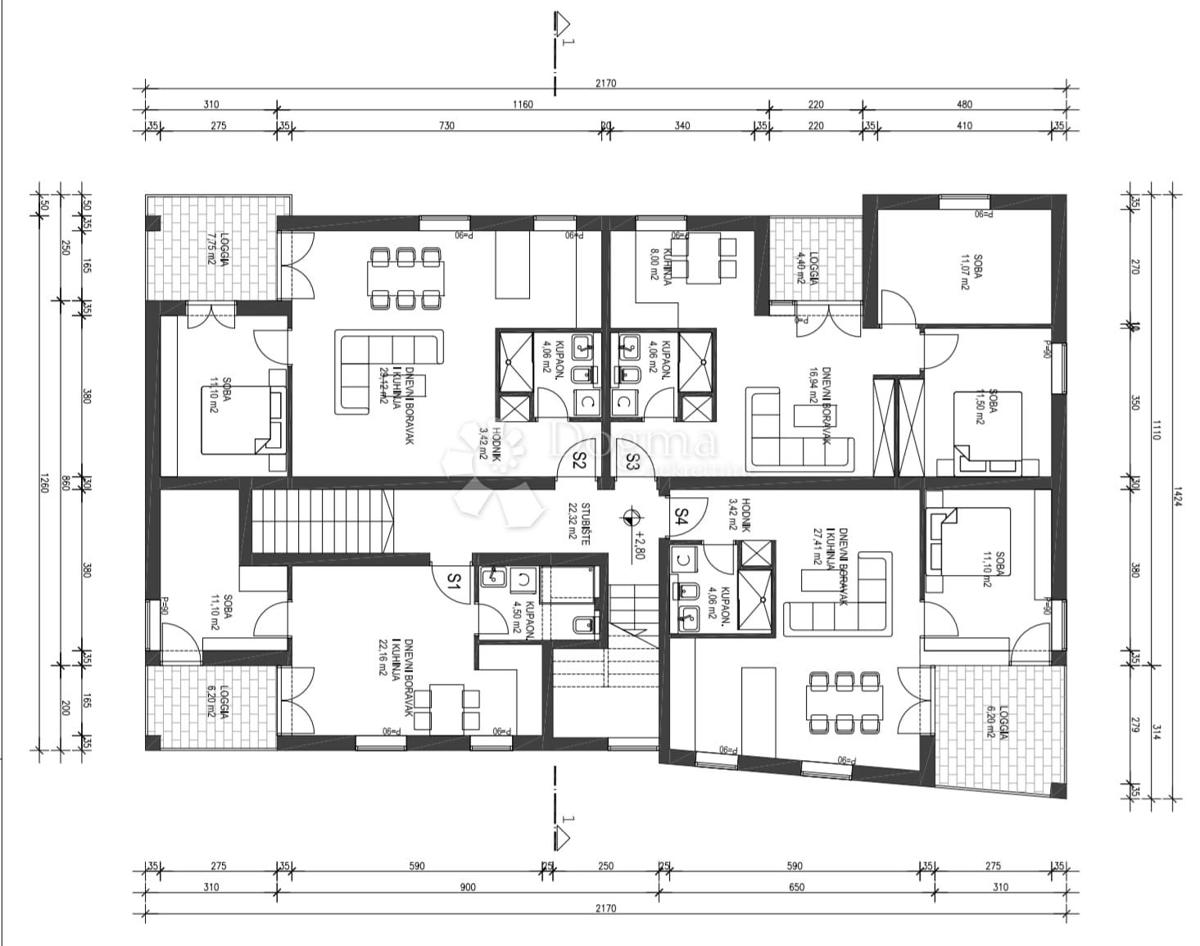 Allogio Vela Luka, 43,96m2