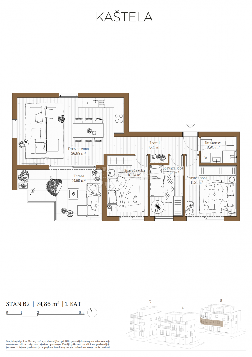 Allogio Kaštel Kambelovac, Kaštela, 79,86m2