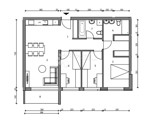 Allogio Sloboština, Novi Zagreb - Istok, 80,72m2