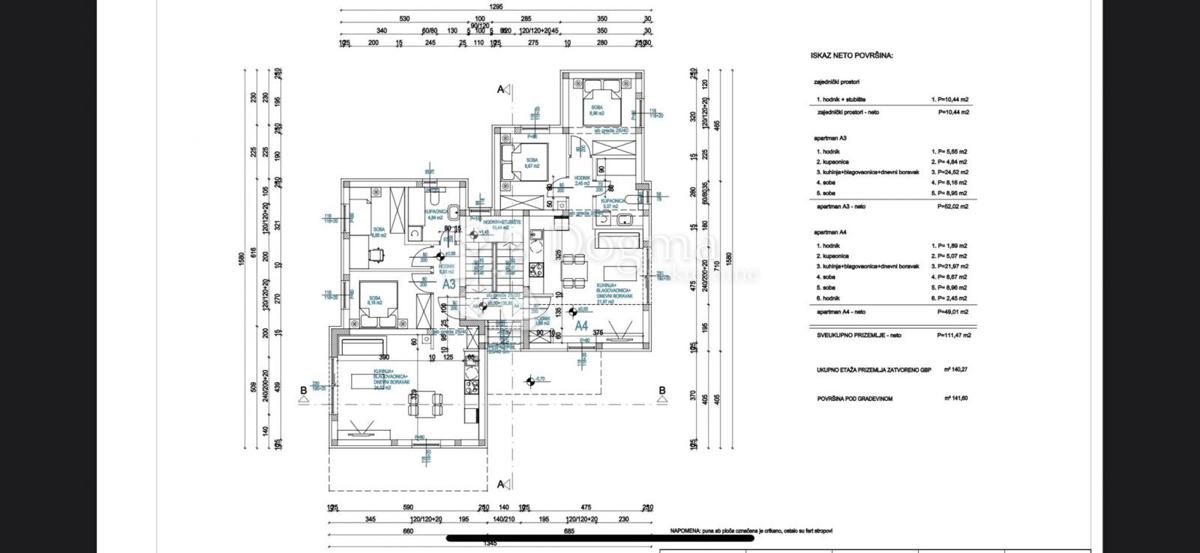 Allogio Meterize, Šibenik, 63,83m2