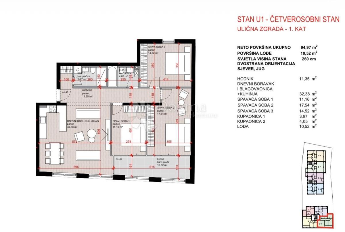 Allogio Laščina, Maksimir, 102,86m2