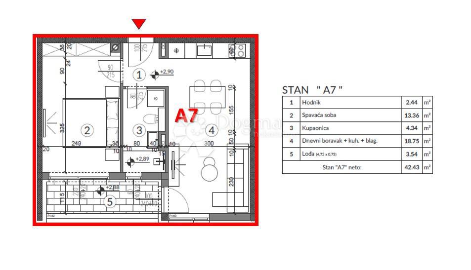 Allogio Veruda, Pula, 52,44m2