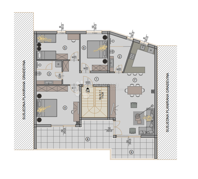 Allogio Centar, Pula, 77,88m2