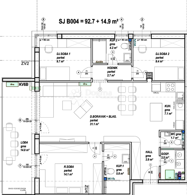 Allogio Globetka, Čakovec, 92,70m2