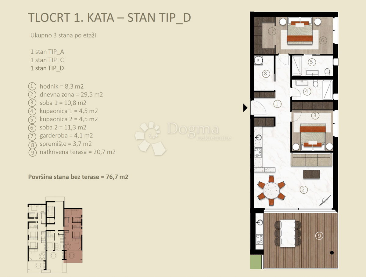 Allogio Novigrad, 134,99m2